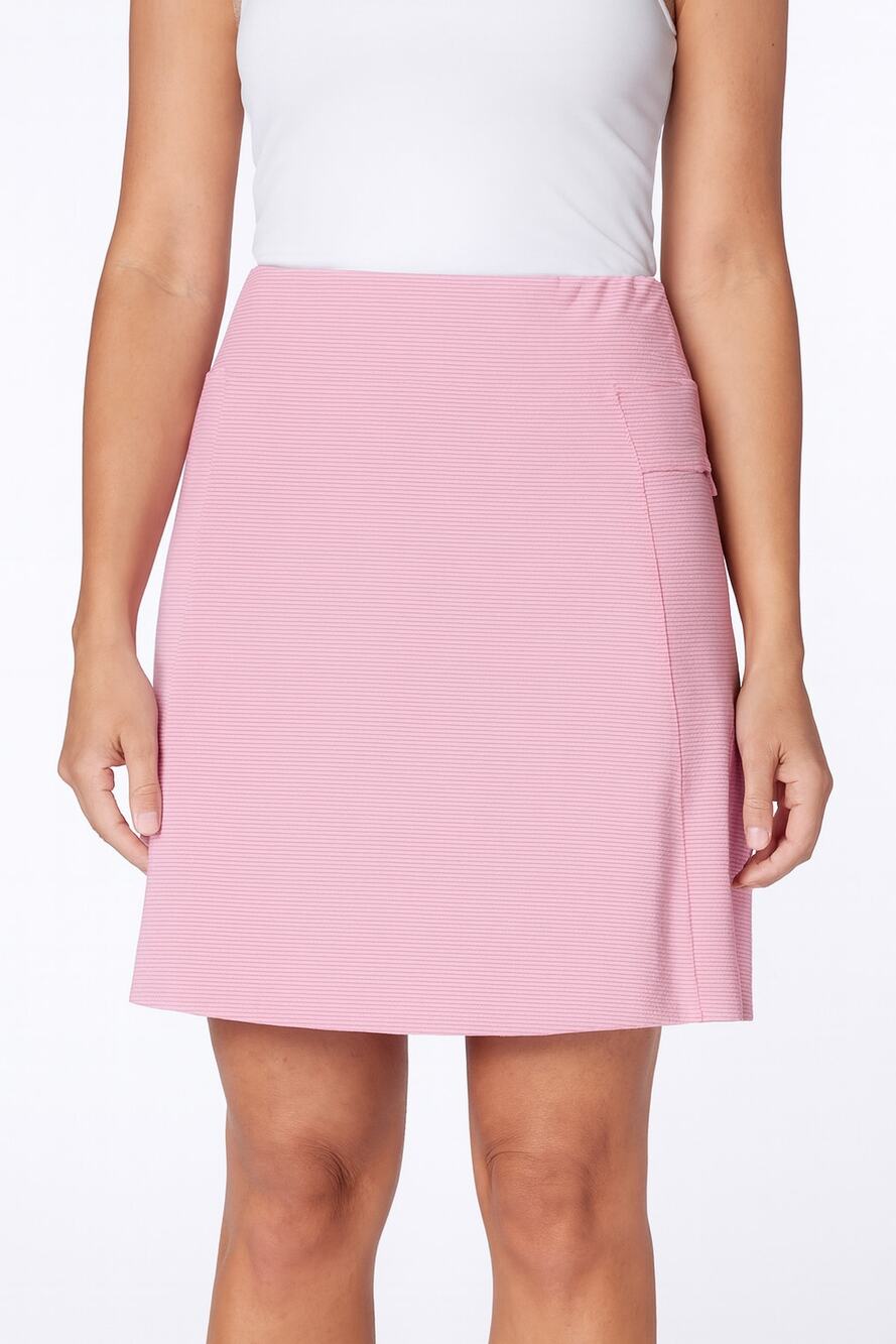 IBKUL Women's XL Pink Gingham Skort UPF Breathable Quick-Dry Cooling